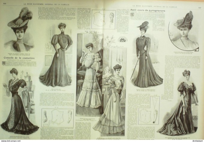 La Mode illustrée journal 1905 n° 45 Costume tailleur