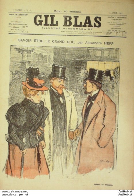 Gil Blas 1897 n°15 Alexandre HEPP LYSE BERTY CHARTON René MAIZEROY