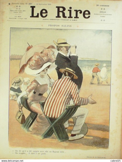 Le Rire 1910 n°397 Guillaume Hémard Florès Genty Portalez Huard Bole Delaw