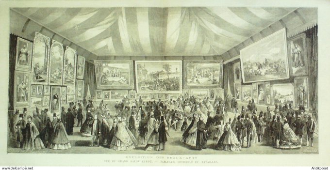 Le Monde illustré 1863 n°324 Mexique Puebla Atoyac Fontainebleau (77)