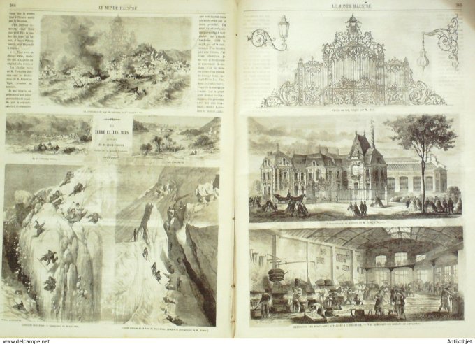 Le Monde illustré 1863 n°347 Japon Kagosima Danemark Roi Toulon(83) Italie Piacenza Nantes(44)