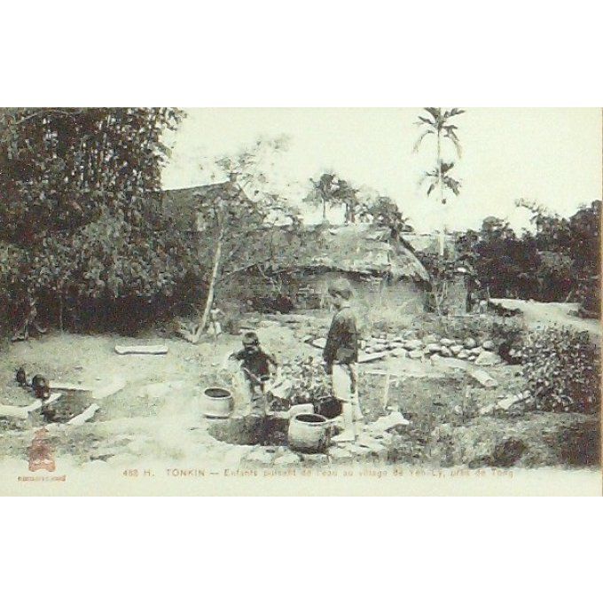 Cpa Chine Tonkin Enfants De Yen Ly Près Du Tong 1909