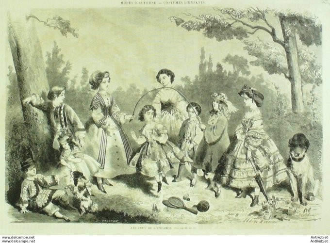 Gravure de mode L'Illustrateur des Dames (Parures d'enfants)
