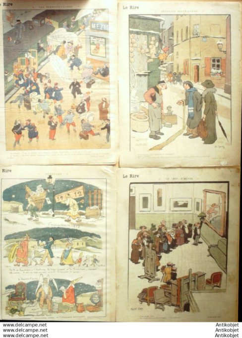 Le Rire 1913  lot 4 revues Flores Pecoud Prejelan Nollat Roubille Hemard Fabiano Fau