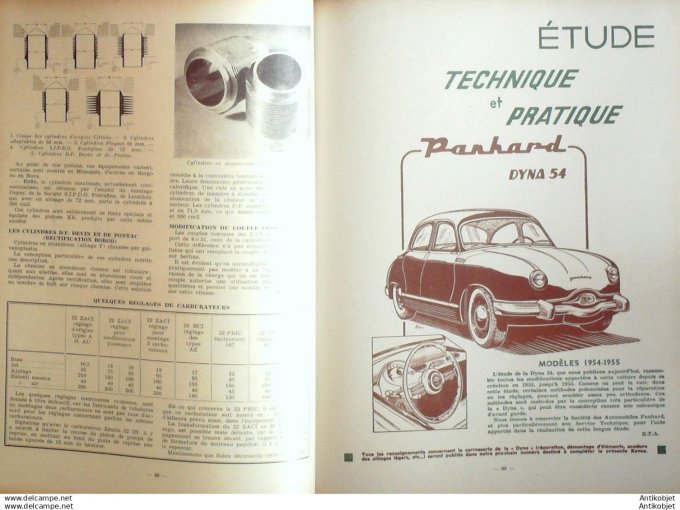 R.T Automobile Panhard Dyna Citroën 2cvCommer TS3 106 # 1955