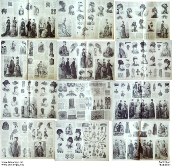 Mode illustree 1879 Lot de 11 journaux