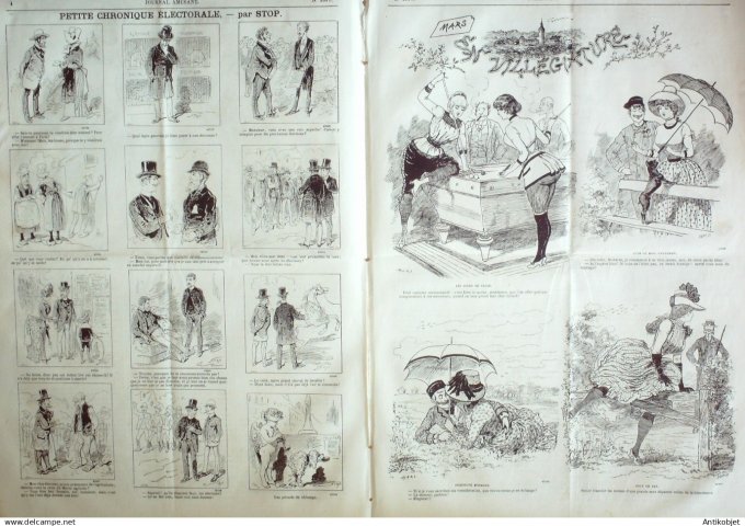 Le Journal Amusant 1885 # 1517 Types populaires par Legrand