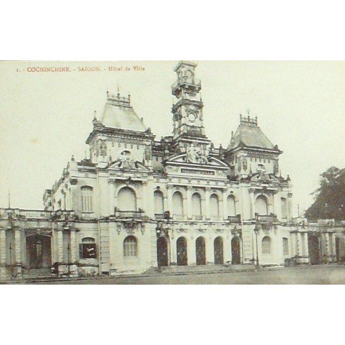 Cpa Viet-Nam Saigon Hôtel De Ville 1908