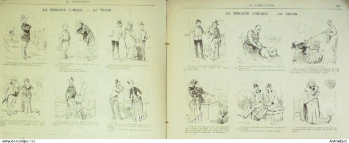 La Caricature 1885 #294 Pyrénées Job Trock Passe-temps champêtres Robida Faria