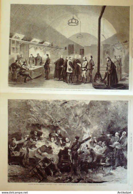 Le Monde illustré 1870 n°717 Plateau d'Avron Rosny (93) Gentilly (94) Versailes (78)