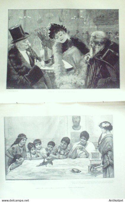 Le Monde illustré 1890 n°1727 Bouguereau Wagrez Brouillet Rochegosse