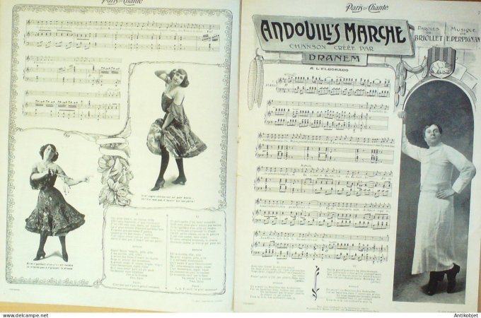 Paris qui chante 1904 #97 Mistinguette Dranem Rosensteel Bella Rosario Yuilian's