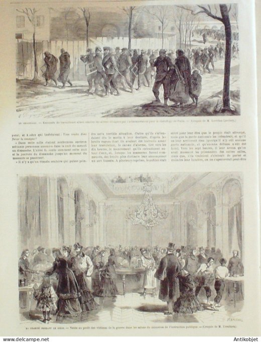 Le Monde illustré 1870 n°717 Plateau d'Avron Rosny (93) Gentilly (94) Versailes (78)