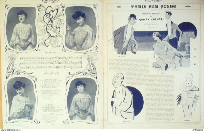 Paris qui chante 1904 n° 97 Mistinguette Dranem Rosensteel Bella Rosario Yuilian's