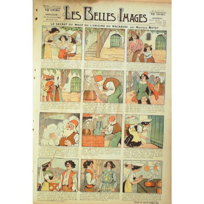 Les belles images 1911 n° 65 L'AFFICHE LUMINEUSE