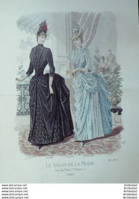 Gravure Mode Salon 1886 #  817 (Old Fashion plate)