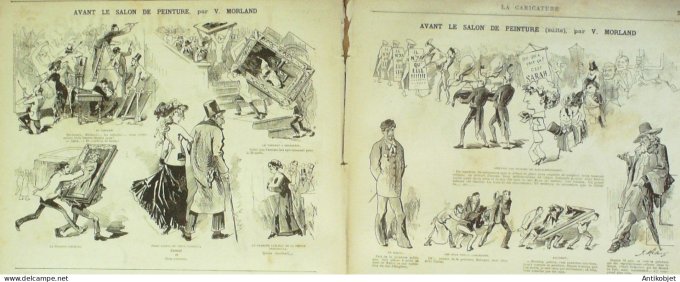 La Caricature 1880 #  13 Jean de Nivelle Richard Wagner Robida Draner Morland Quidam