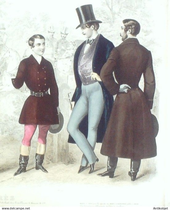 Gravure de Mode originale Le Progres 1854 # 57 (Maison Desprey)