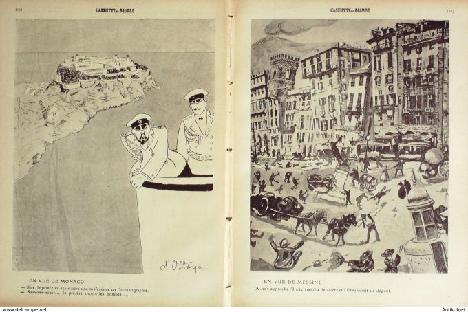 L'Assiette au beurre 1909 n°433 Le standart vaisseau fantôme Ostoya