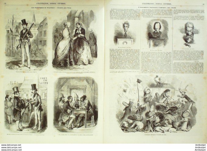 L'Illustration 1849 n°342 SENS JOIGNY TONNERRE (89) MELUN MONTEREAU (77) Hongrie