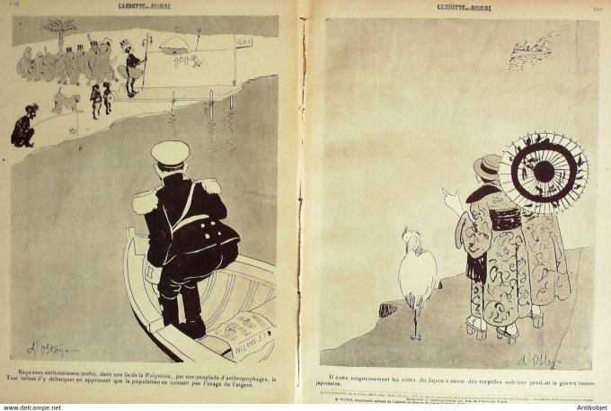 L'Assiette au beurre 1909 # 433 Le standart vaisseau fantôme Ostoya