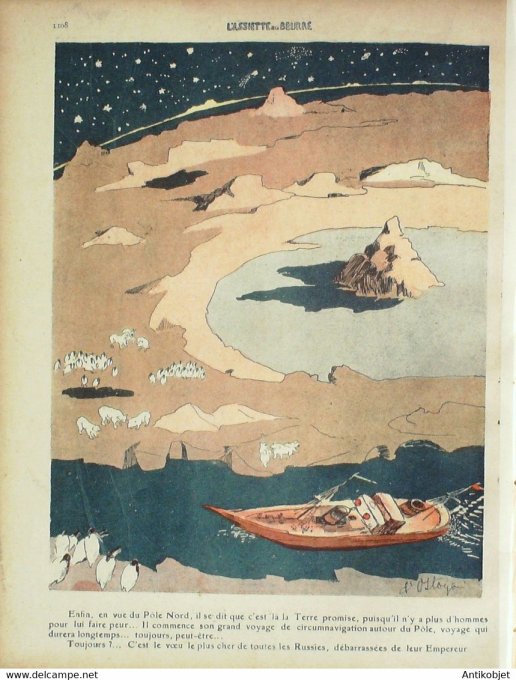 L'Assiette au beurre 1909 n°433 Le standart vaisseau fantôme Ostoya