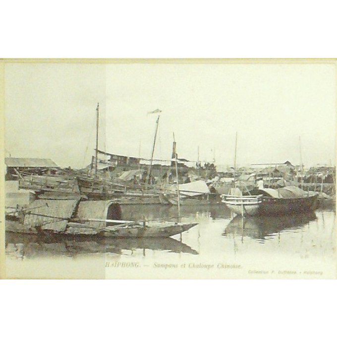 Cpa Viet-Nam Haiphong Sampans Et Chaloupes 1908