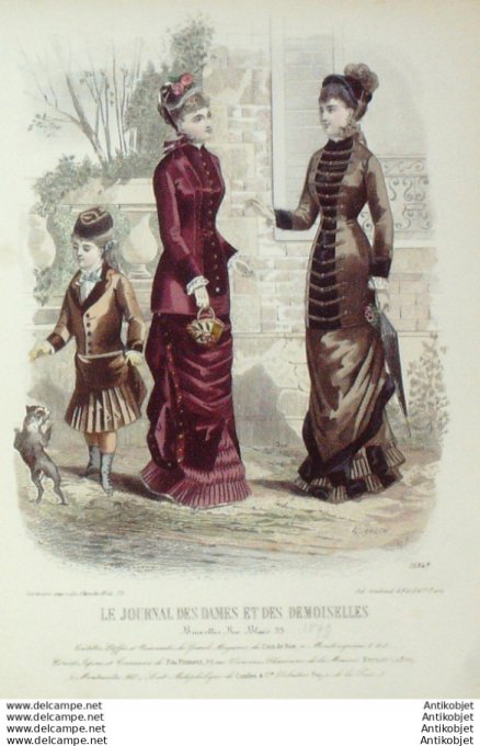 Journal des Dames Demoiselles 1878 # 1584 (Maison Plument)