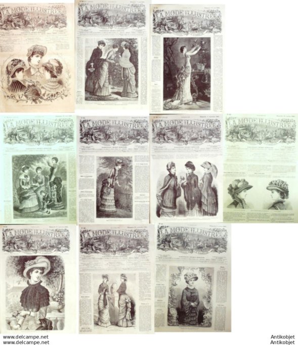 Mode illustree 1881 Lot de 10 journaux