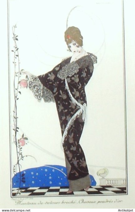 Gravure de mode Costume Parisien 1914 pl.146 BRUNELLESCHI Umberto-Manteau