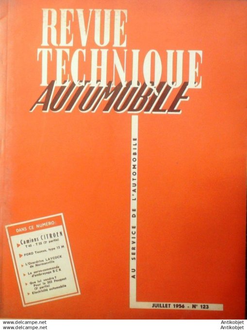 R.T Automobile Ford Taunus camions Citroën T45 T55 123 # 1956