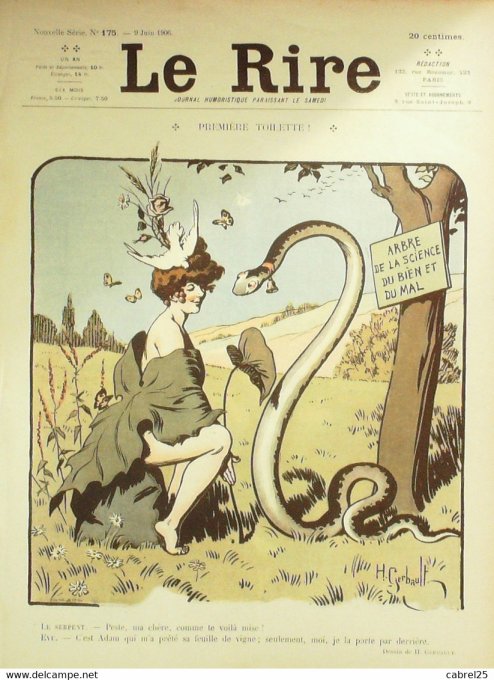 Le Rire 1906 n°175 Gerbault Poulbot Burret Avelot Losques Iribe Villemot  Mirande