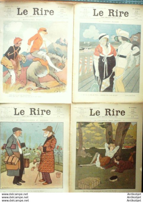 Le Rire 1913 lot 4 revues Barrere Flores Fabiano Nollat Roussau Hemard Pierlis Touraine