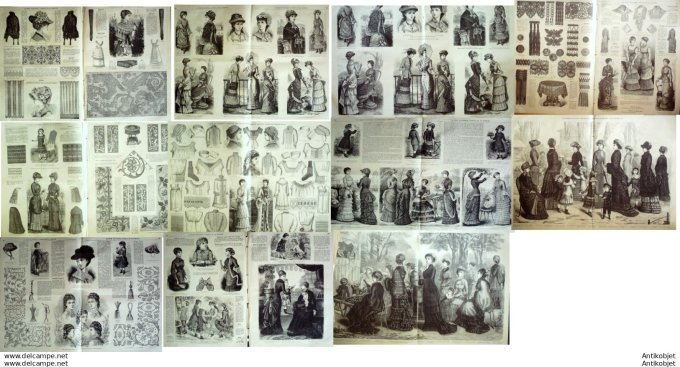 Mode illustree 1881 Lot de 10 journaux