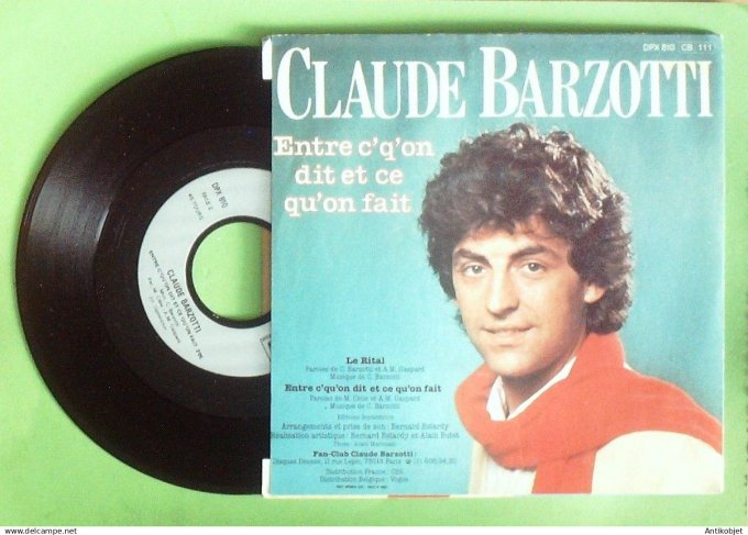 Barzotti Claude 45T SP Le rital 1983