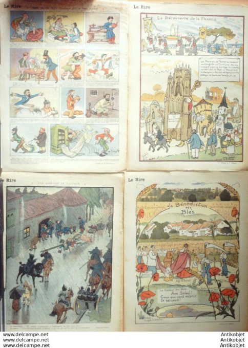 Le Rire 1913 lot 4 revues Barrere Flores Fabiano Nollat Roussau Hemard Pierlis Touraine