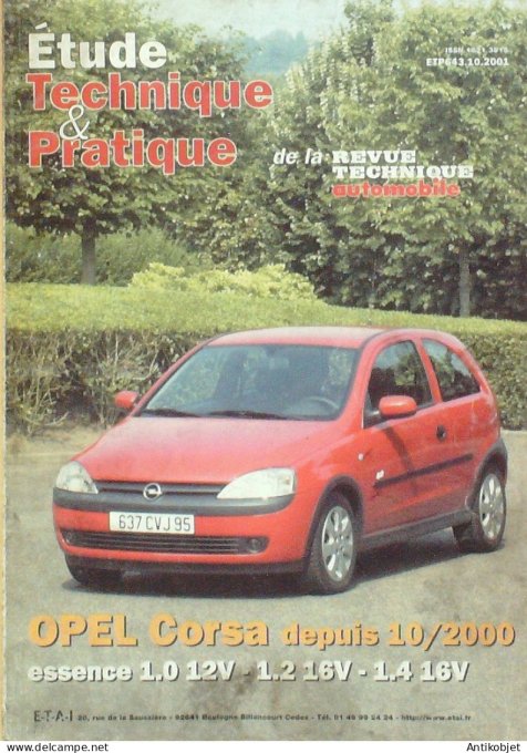 Etude Tech. Automobile 2001 n°643 Opel Corsa