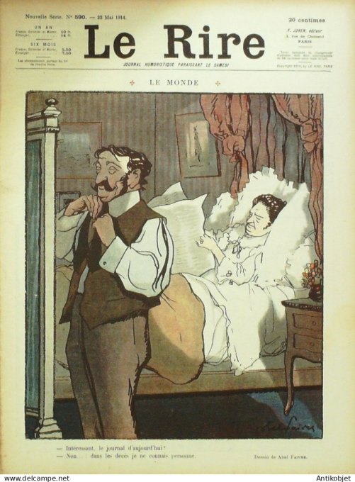 Le Rire 1914-05-23 # 590 Journal humoristique Ed.Originale Sni-Binettes