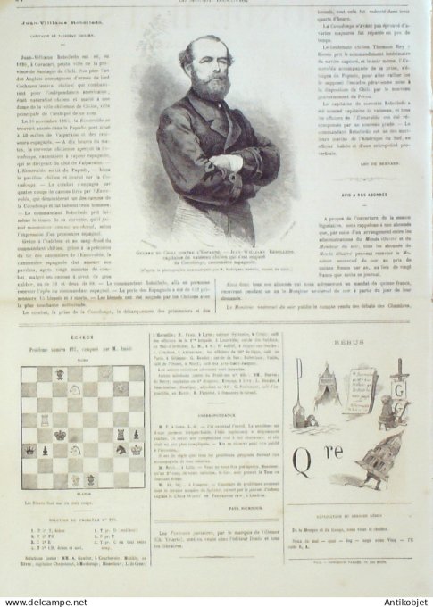 Le Monde illustré 1866 n°459 Espagne San-Juan Alcazar Sénégal St-Louis Cherbourg (50)