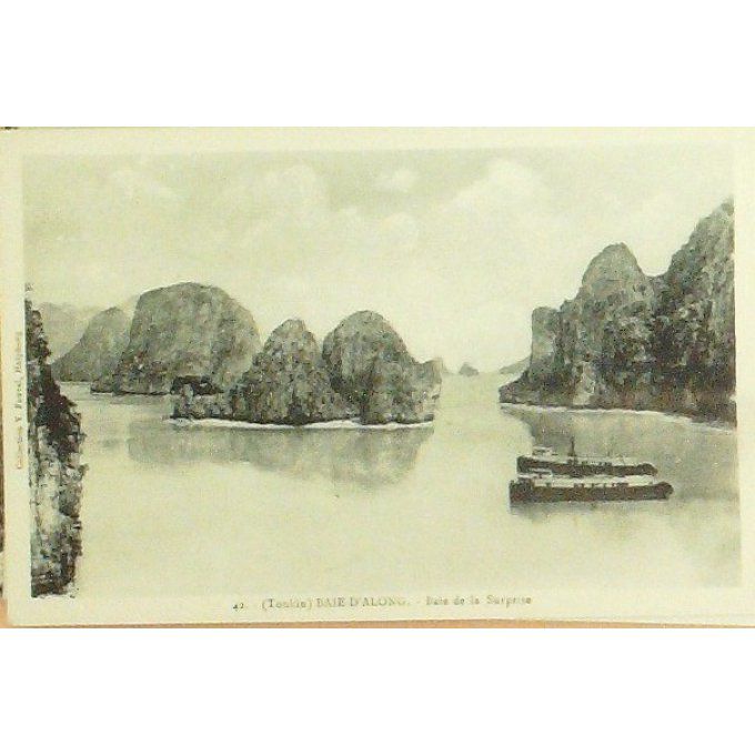 Cpa Chine Tonkin Baie D'along Baie De La Surprise 1920