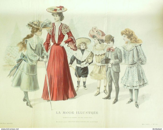 Gravure Mode illustree 1903 # 19 (Old Fashion plate) RARE