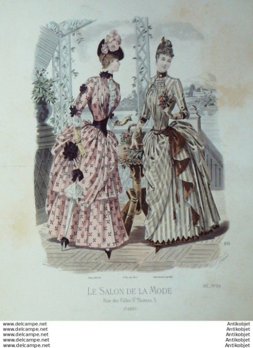 Gravure Mode Salon 1886 #  825 (Old Fashion plate)