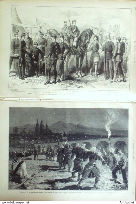 Le Monde illustré 1880 n°1225 Espagne Logrono Grèce Armée hellénique