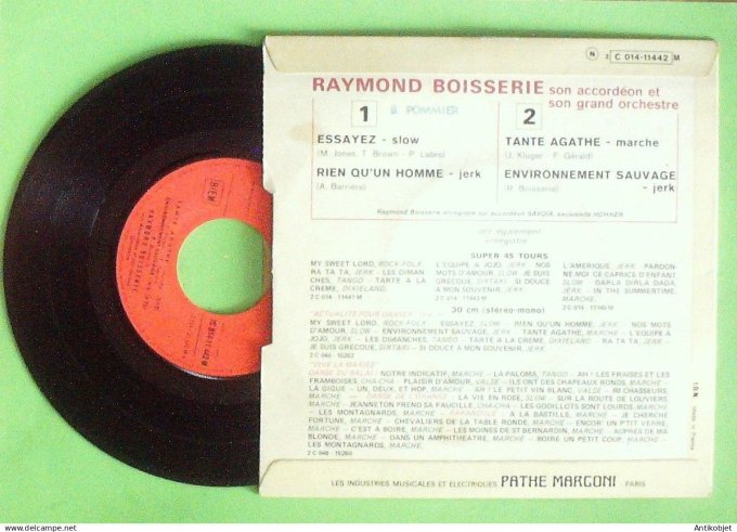 Boisserie Raymond 45T EP Tante Agathe 1959