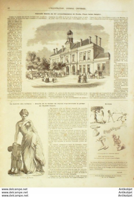 L'Illustration 1849 n°341 Mairie 9e Comte PASKIEWITSCH prince de VARSOVIE STRASBOURG (67) EPERNAY (5