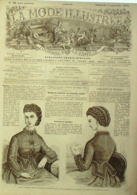 Journal Mode illustrée 1870 # 36 Corsage à basques