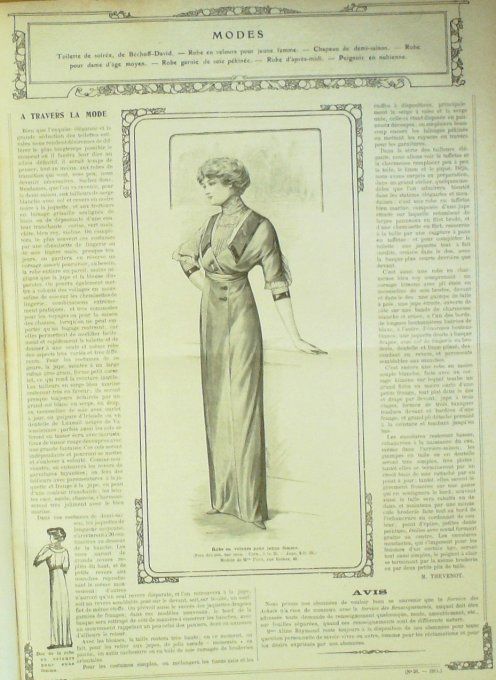 Journal Mode illustrée 1911 # 36 Robe de bal