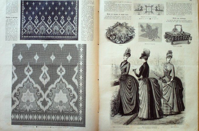 Journal Mode illustrée 1886 # 36 Robes en faille & étamine