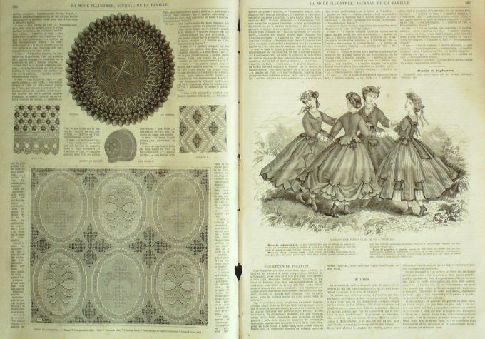 Journal Mode illustrée 1865 # 36 Corsage de cachemire