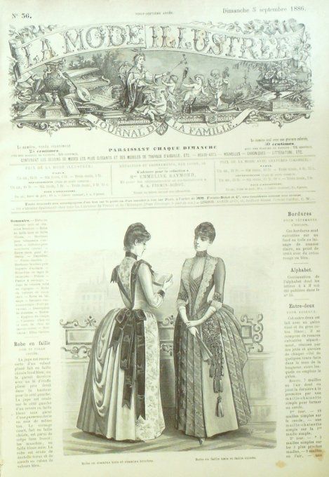 Journal Mode illustrée 1886 # 36 Robes en faille & étamine